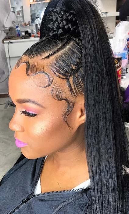 This video is how I did my high bun with a weave ponytail mixed with my real hair. And the bang is a clip on bang that I made myself and that video tutorial ...